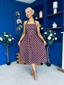 Adison Halterneck Midi Dress Cream Polka Coco image