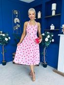 Adison Halterneck Midi Dress Red Polka Pink image
