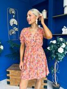 Laura Button Detail Mini Dress Floral Amber image