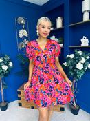Laura Button Detail Mini Dress Floral Multi image