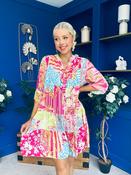 Amber Para Mini Dress Dress Printed Pink image