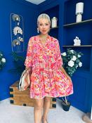 Amber Para Mini Dress Dress Printed Coral image