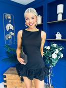 Anastasia Hem Detail Mini Dress Black image
