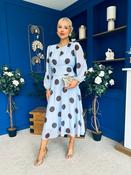 Lucy Detailed Midi Dress Coco Polka Sky Blue image