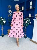 Lucy Detailed Midi Dress Coco Polka Pink image
