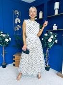 Selena Detailed Tulle Skirt Black Polka Cream image