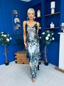 Eliza V Neck Sequin Evening Midi Dress image