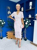 Feara Embellished Lace Occasion Midi Dress Pink image