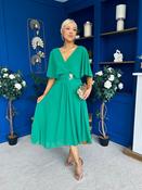 Nancy Cape Detailed Midi Dress Jade Green image