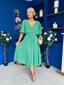Nancy Cape Detailed Midi Dress Emerald image