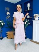 Melody Floral Lace Top &amp; Skirt Set Pink image