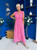 Gerri Sleeveles Midi Dress Leopard Fuchsia image