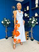 Capri Cowl Front Maxi Dress Blue