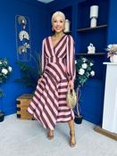 Ciara Striped Detail Midi Dress Coco Blush image
