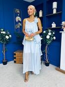 Frida Drape Detail Occasion Dress Blue