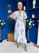 Daisy Twist Detail Midi Dress Floral Blue image
