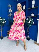 Julia Cape Detailed Midi Dress Floral Primrose image