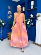 Remi Stripe Detail Top &amp; Skirt Set Pink image