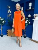 Yasmin Drape Detail Midi Dress Amber image