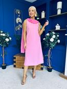 Yasmin Drape Detail Midi Dress Pwr Pink image