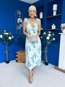 Beverly Floral Tie Shoulder Midi Dress Green image