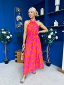 Havana Banded Midi Dress Printed Cerise