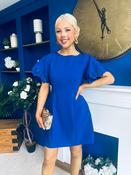 Patzy Lace Trim Mini Dress Cobalt