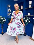 Julia Cape Detailed Midi Dress Floral Green image