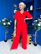 Clodagh Detailed Top And Trouser Set Red