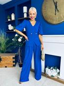 Clodagh Detailed Top And Trouser Set Cobalt