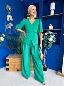 Clodagh Detailed Top And Trouser Set Emerald