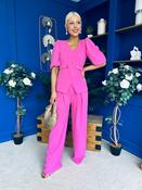 Clodagh Detailed Top And Trouser Set Pink