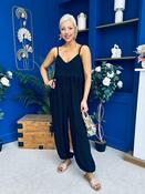 Alana Crochet Detail Strappy Jumpsuit Black image