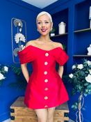 Kayla Bandeau Occasion Mini Dress Red