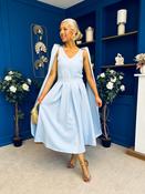 Imelda Cape Detail Occasion Midi Dress Pwr Blue image