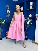 Imelda Cape Detail Occasion Midi Dress Pwr Pink image