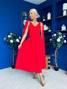 Imelda Cape Detail Occasion Midi Dress Red image