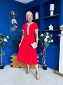 Sandra Beaded Detail Midi Dress Red image