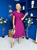 Lorraine Cape Detail Midi Dress Berry image