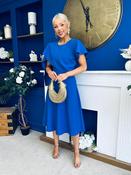 Lorraine Cape Detail Midi Dress Cobalt image