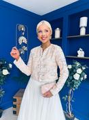 Dorothy Sequin Jacket Floral Pink &amp; Cream image