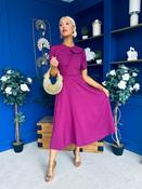 Meghan Bow Detail Midi Dress Berry image