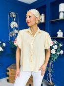 Rua Embellished Detail Pinstripe Blouse Yellow image