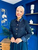 Carol Detailed Tweed Jacket Navy image