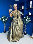 Ailbhe Cape Detail Occasion Dress Gold image