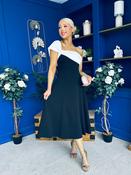 Valerie One Shoulder Midi Dress Monochrome image