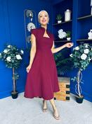 Amora Detailed Occasion Midi Dress Wine image