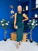 Brona Draped Sash Midi Dress Forest image