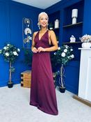 Julie Satin Slinky Occasion Dress Burgundy image