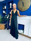 Julie Satin Slinky Occasion Dress Black image